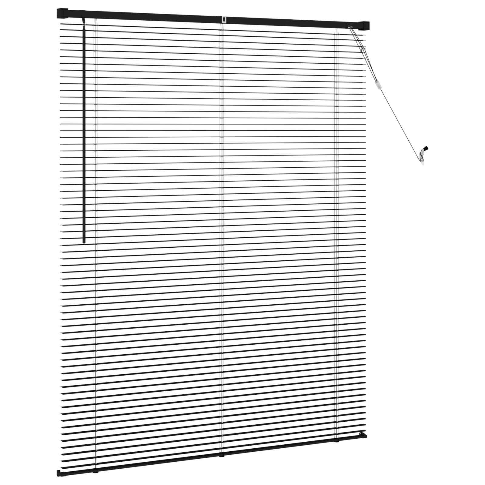 vidaXL Żaluzja wenecka Czarny 150 x 120 cm 25 mm PVC