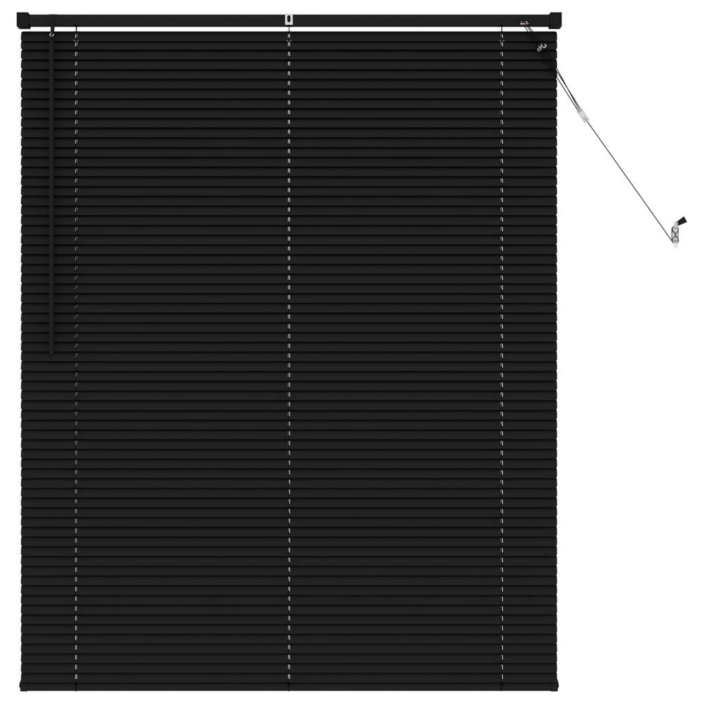 vidaXL Żaluzja wenecka Czarny 150 x 120 cm 25 mm PVC