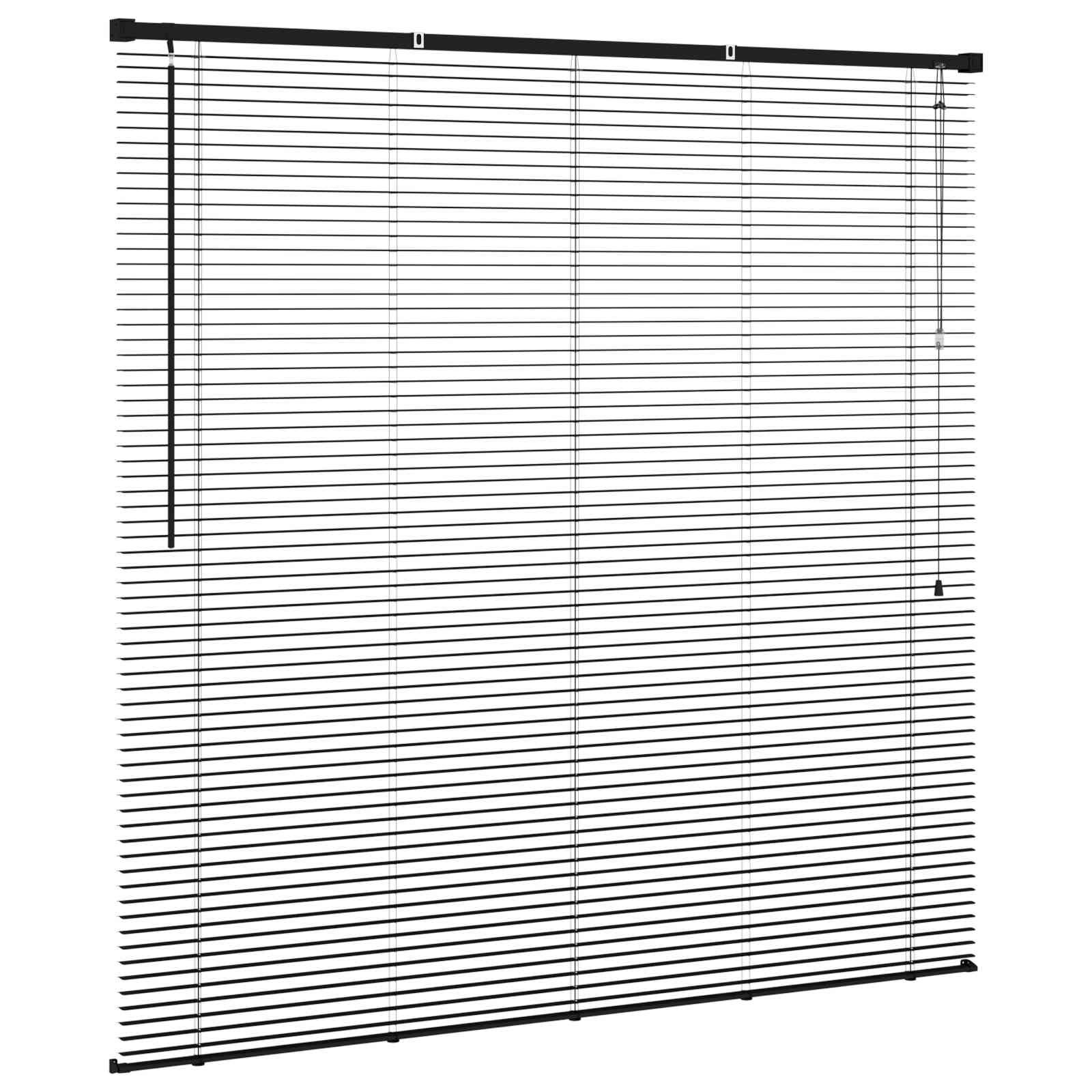 vidaXL Żaluzja wenecka Czarny 150 x 130 cm 25 mm PVC