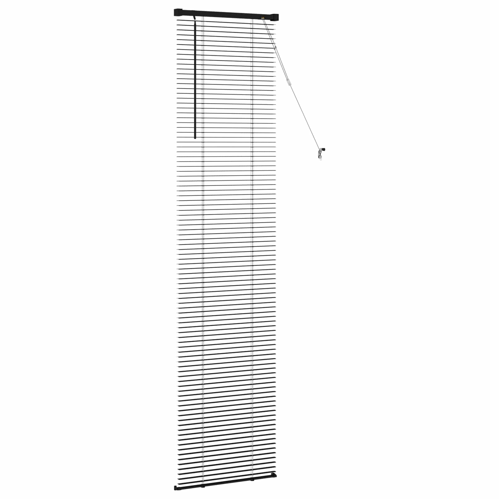 vidaXL Żaluzja wenecka Czarny 213 x 40 cm 25 mm PVC
