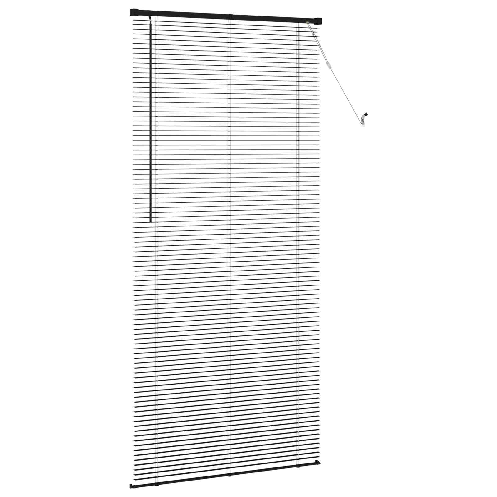 vidaXL Żaluzja wenecka Czarny 213 x 70 cm 25 mm PVC