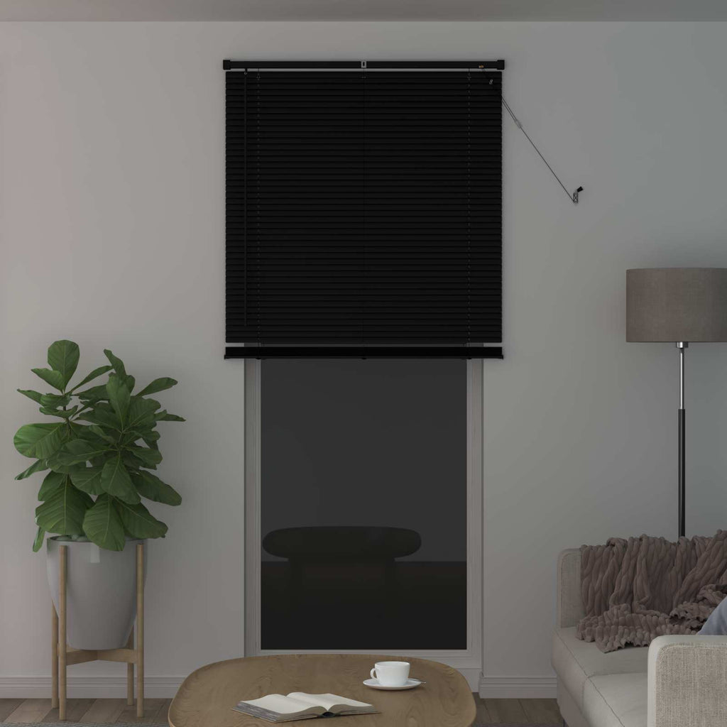 vidaXL Żaluzja wenecka Czarny 213 x 90 cm 25 mm PVC