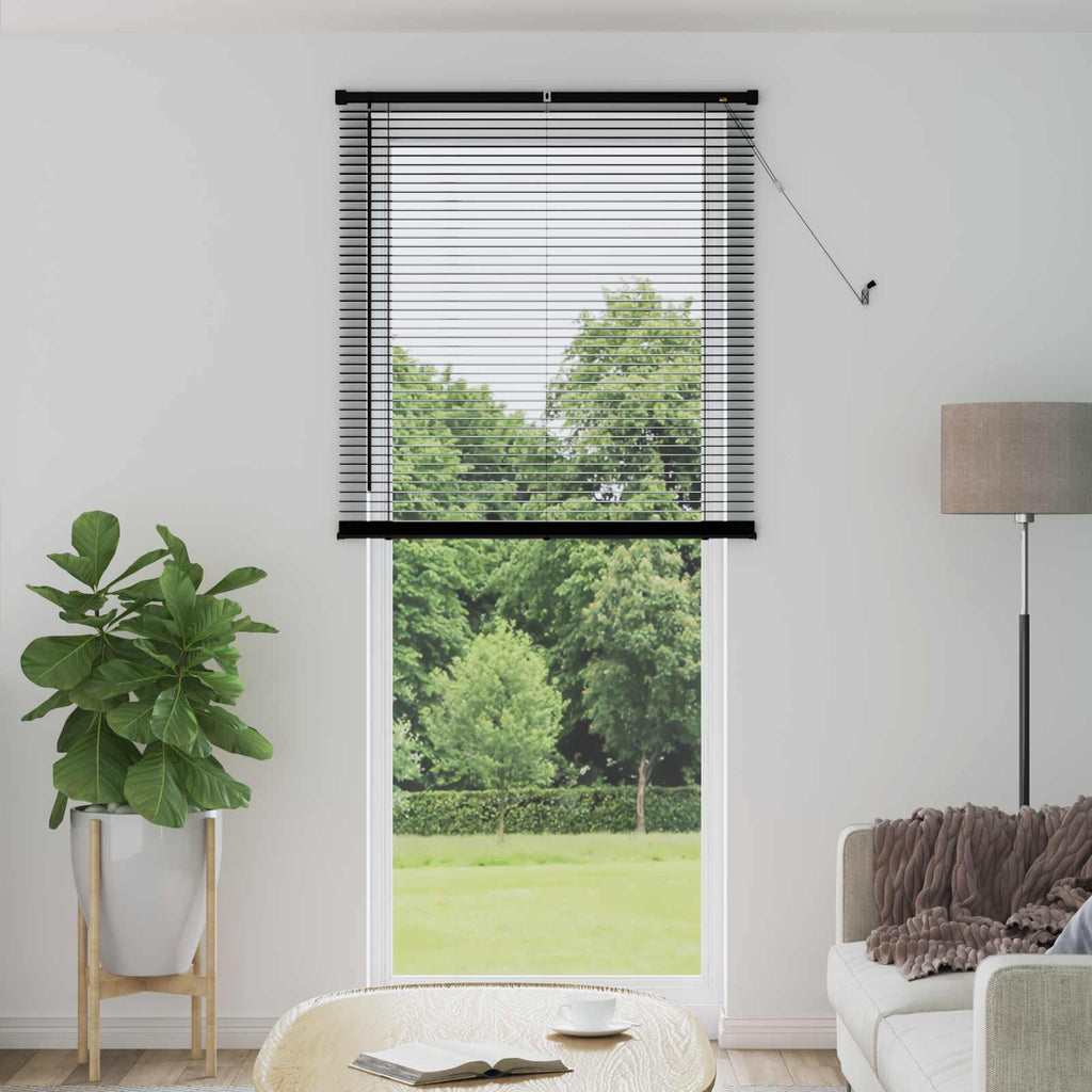 vidaXL Żaluzja wenecka Czarny 213 x 100 cm 25 mm PVC