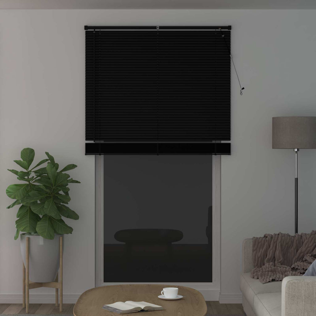 vidaXL Żaluzja wenecka Czarny 213 x 110 cm 25 mm PVC