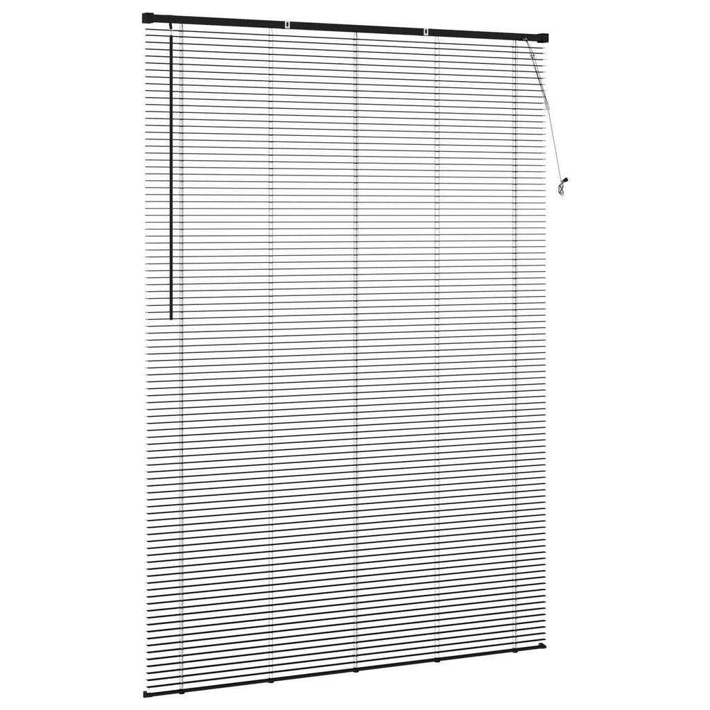 vidaXL Żaluzja wenecka Czarny 213 x 140 cm 25 mm PVC