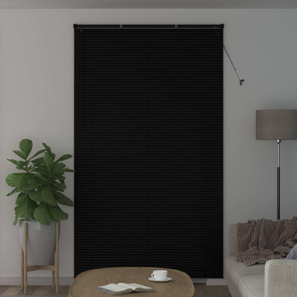 vidaXL Żaluzja wenecka Czarny 213 x 150 cm 25 mm PVC