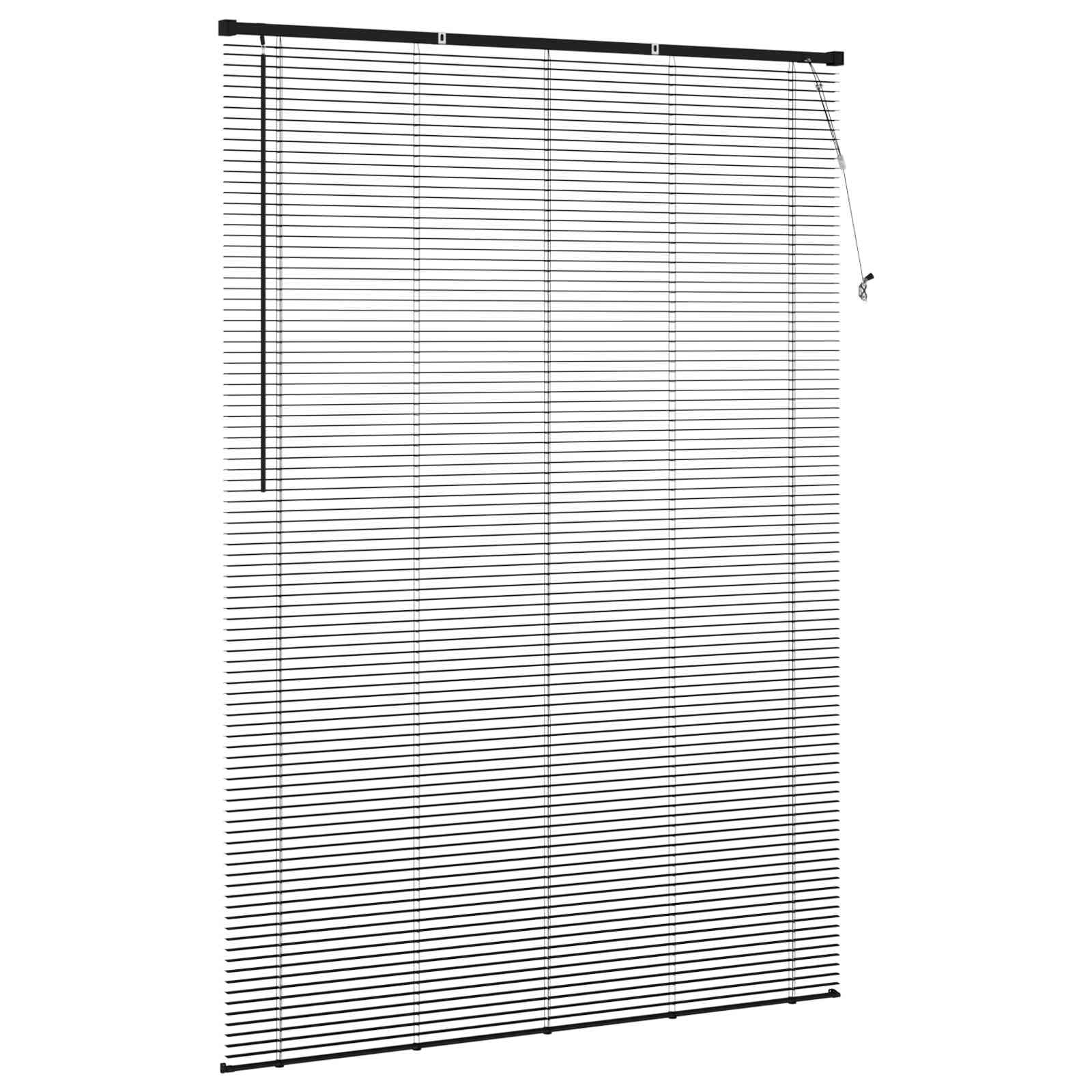 vidaXL Żaluzja wenecka Czarny 213 x 150 cm 25 mm PVC