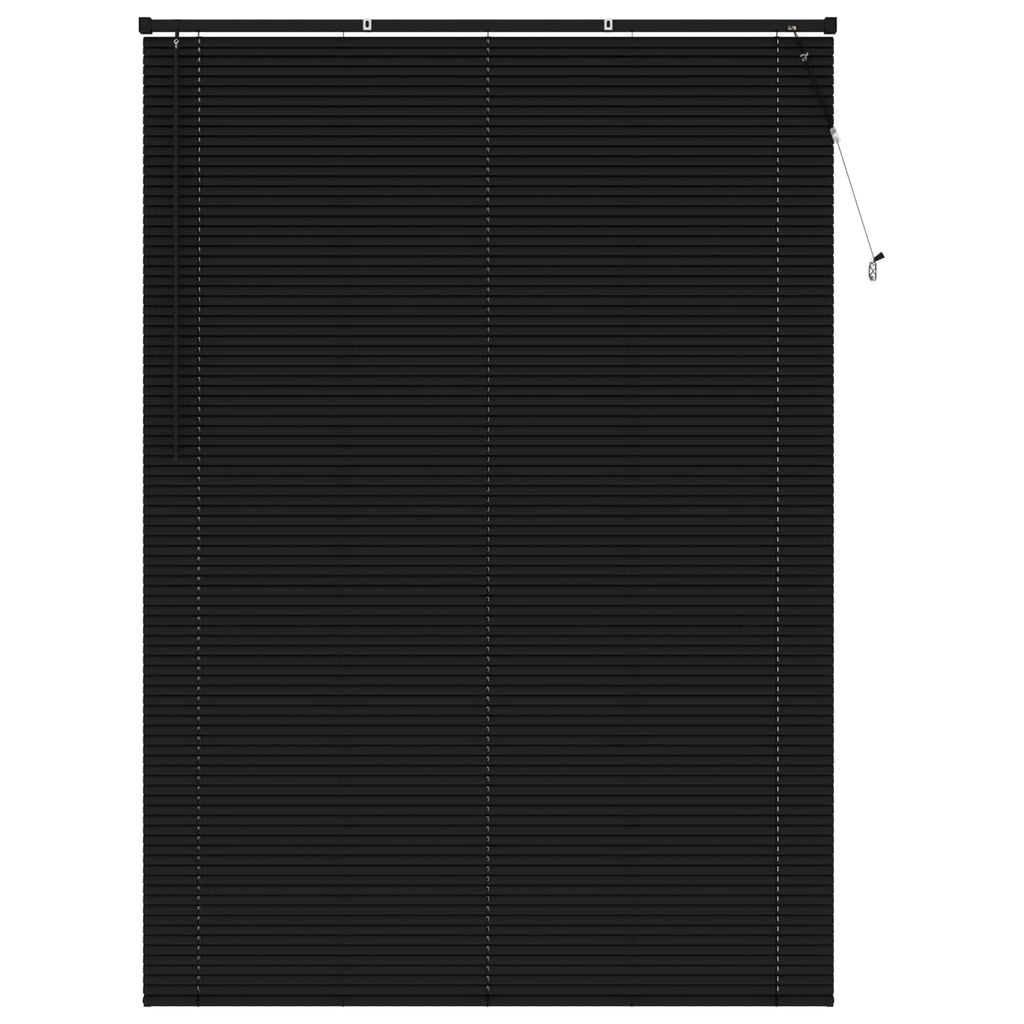 vidaXL Żaluzja wenecka Czarny 213 x 160 cm 25 mm PVC