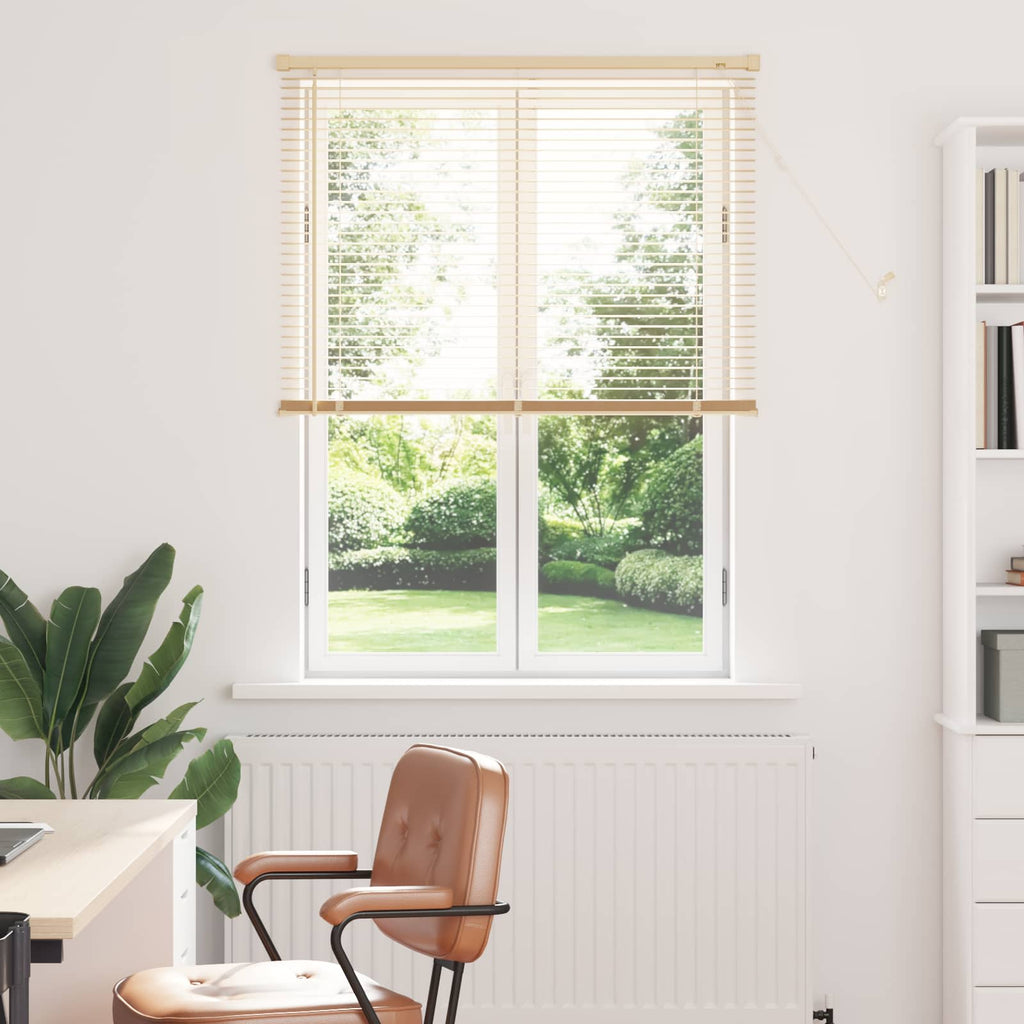 vidaXL Żaluzja wenecka Jasnobrązowy ze wzorem 150 x 90 cm 25 mm PVC