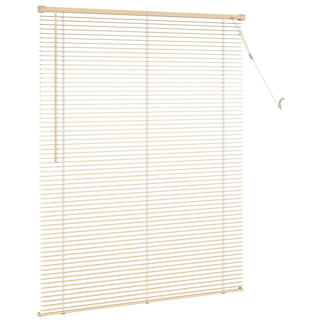 vidaXL Żaluzja wenecka Jasnobrązowy ze wzorem 150 x 120 cm 25 mm PVC