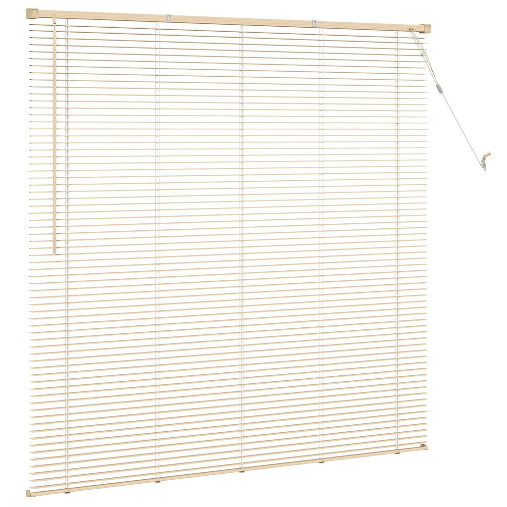 vidaXL Żaluzja wenecka Jasnobrązowy ze wzorem 150 x 130 cm 25 mm PVC