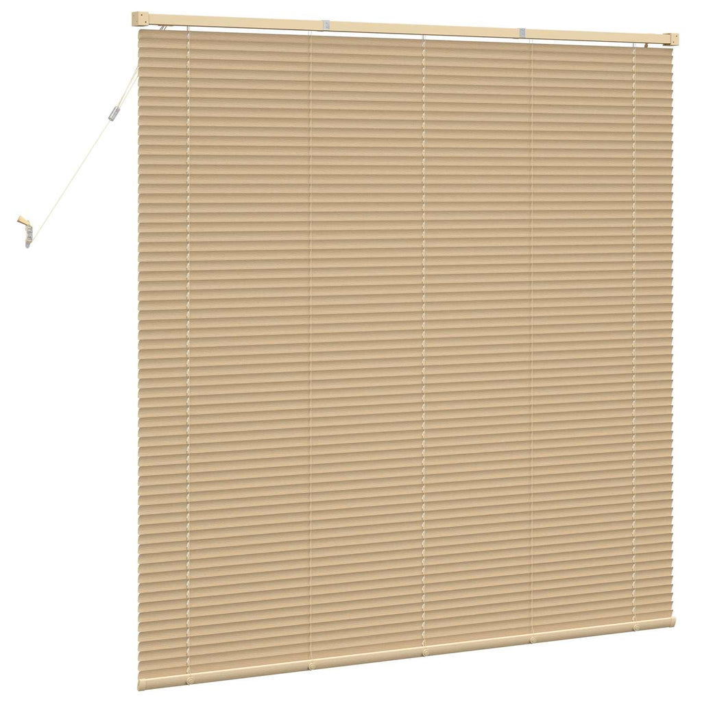 vidaXL Żaluzja wenecka Jasnobrązowy ze wzorem 150 x 140 cm 25 mm PVC