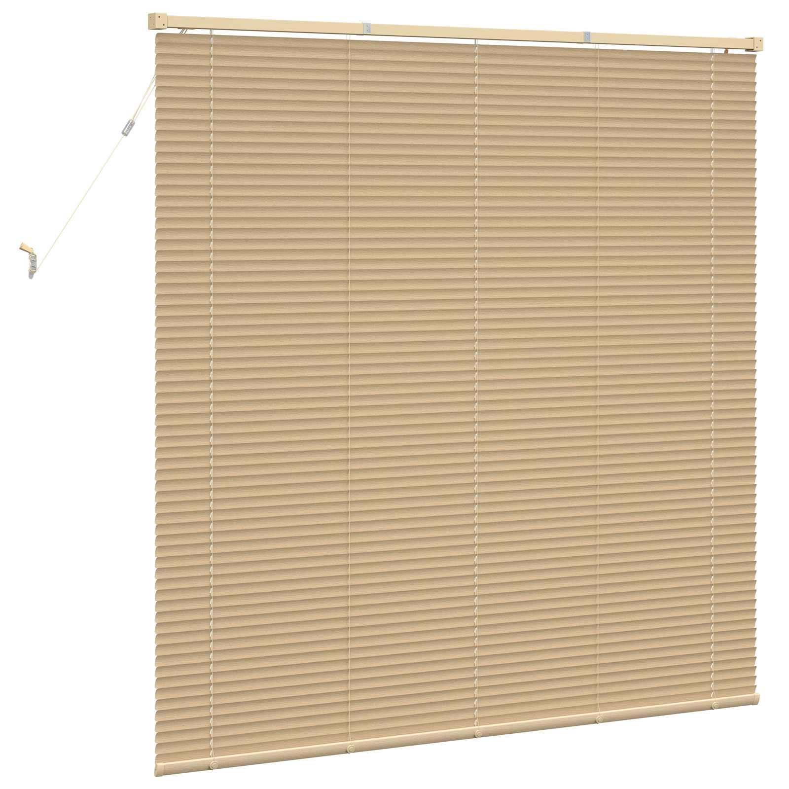 vidaXL Żaluzja wenecka Jasnobrązowy ze wzorem 150 x 160 cm 25 mm PVC