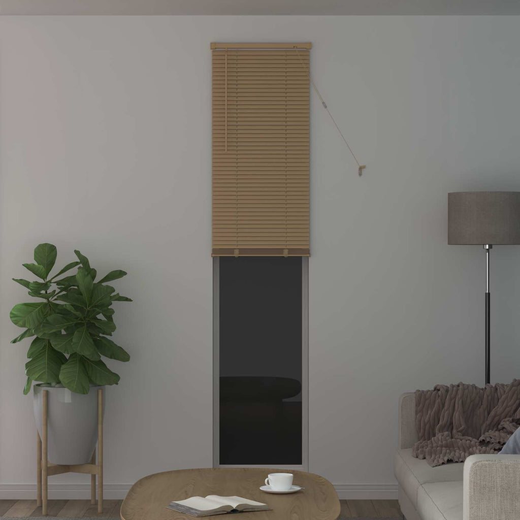 vidaXL Żaluzja wenecka Jasnobrązowy ze wzorem 213 x 50 cm 25 mm PVC