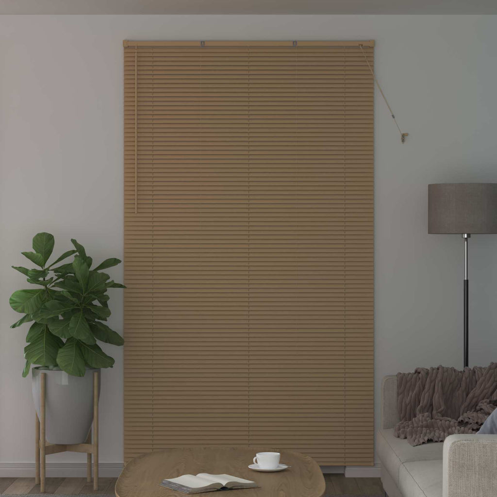 vidaXL Żaluzja wenecka Jasnobrązowy ze wzorem 213 x 150 cm 25 mm PVC