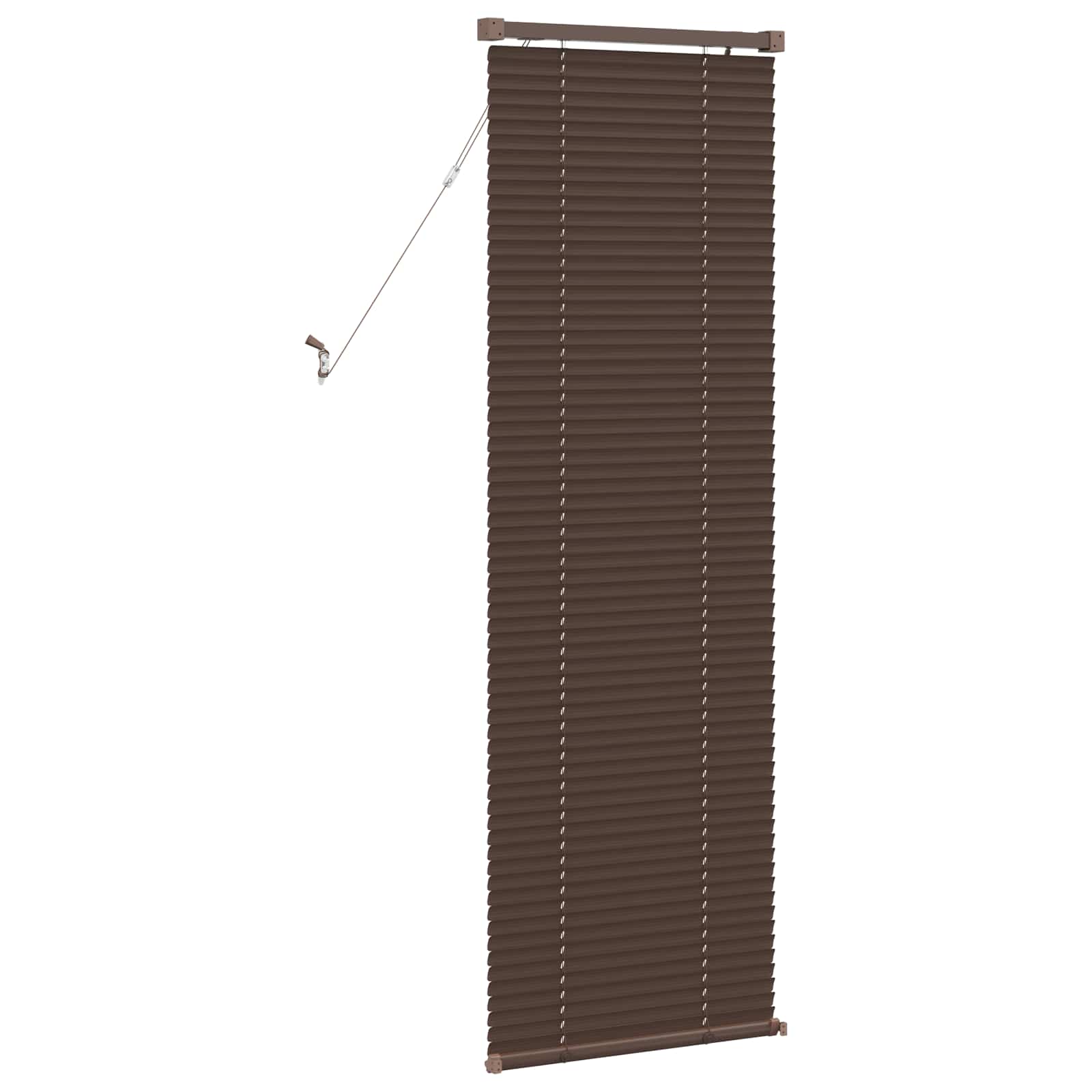vidaXL Żaluzja wenecka Ciemnobrązowy ze wzorem 150 x 40 cm 25 mm PVC