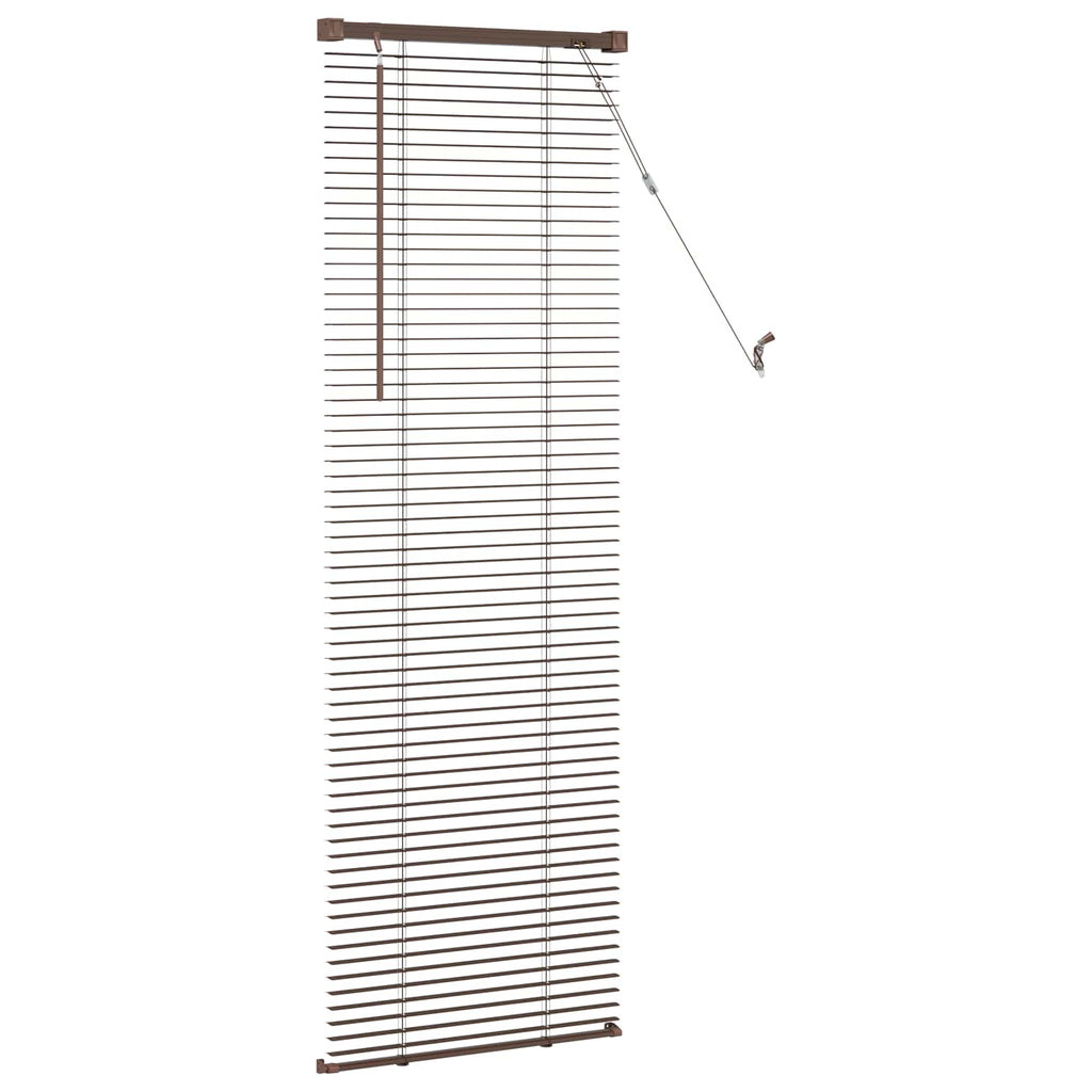 vidaXL Żaluzja wenecka Ciemnobrązowy ze wzorem 150 x 50 cm 25 mm PVC