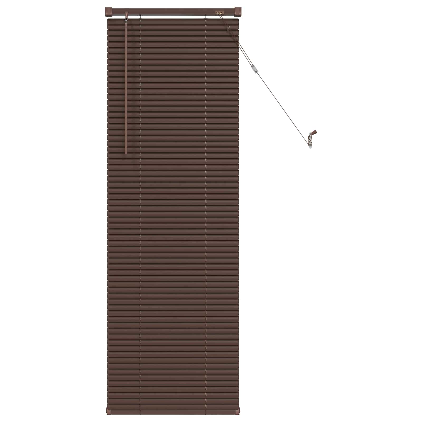 vidaXL Żaluzja wenecka Ciemnobrązowy ze wzorem 150 x 50 cm 25 mm PVC