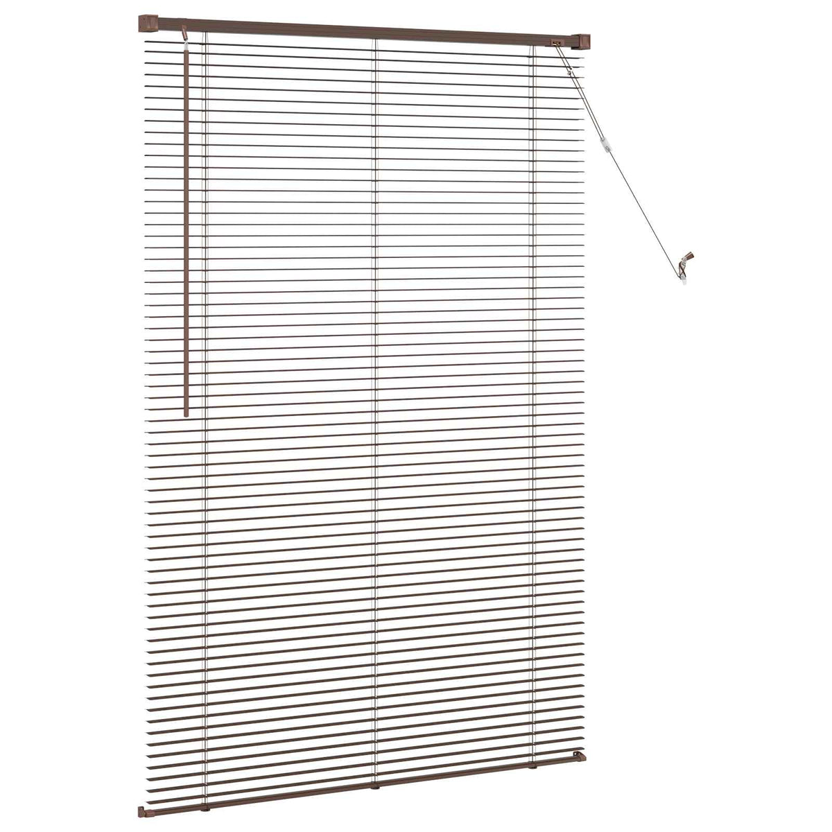 vidaXL Żaluzja wenecka Ciemnobrązowy ze wzorem 150 x 80 cm 25 mm PVC