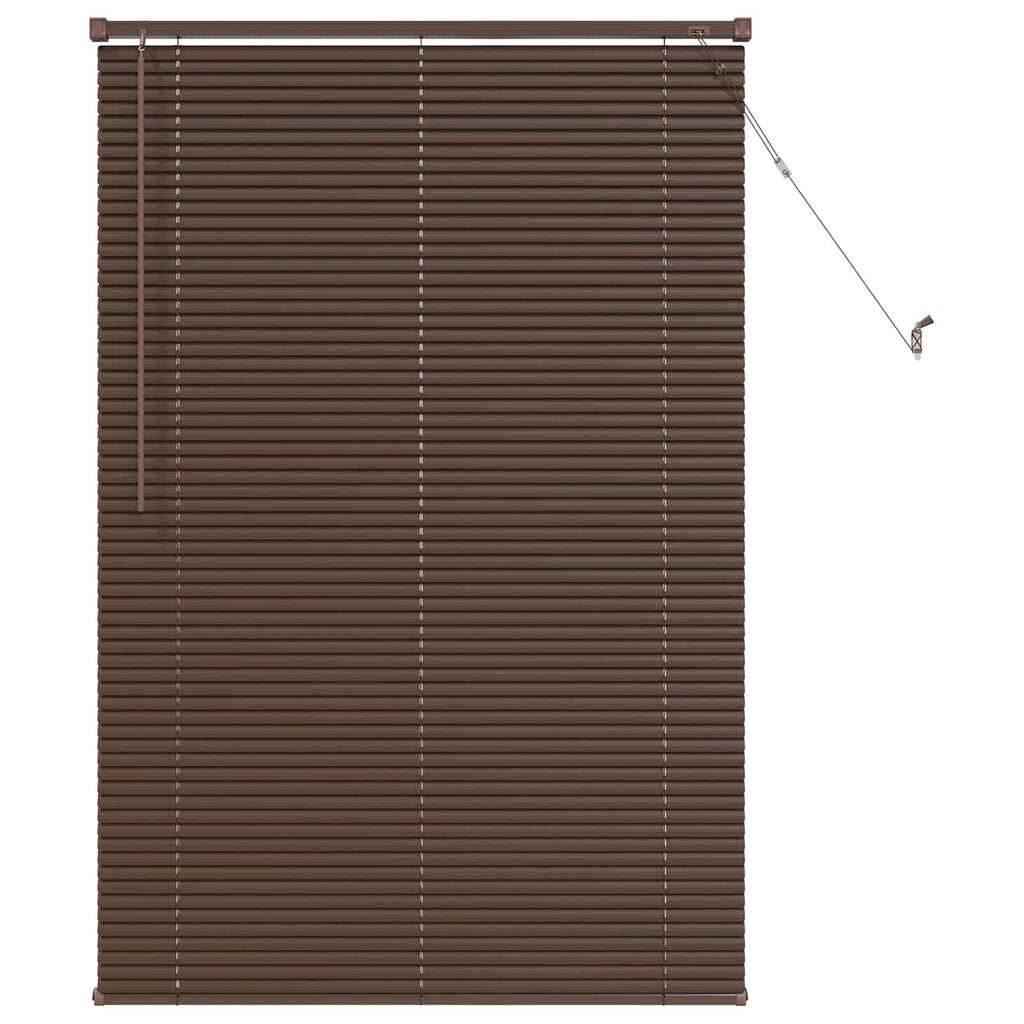 vidaXL Żaluzja wenecka Ciemnobrązowy ze wzorem 150 x 100 cm 25 mm PVC