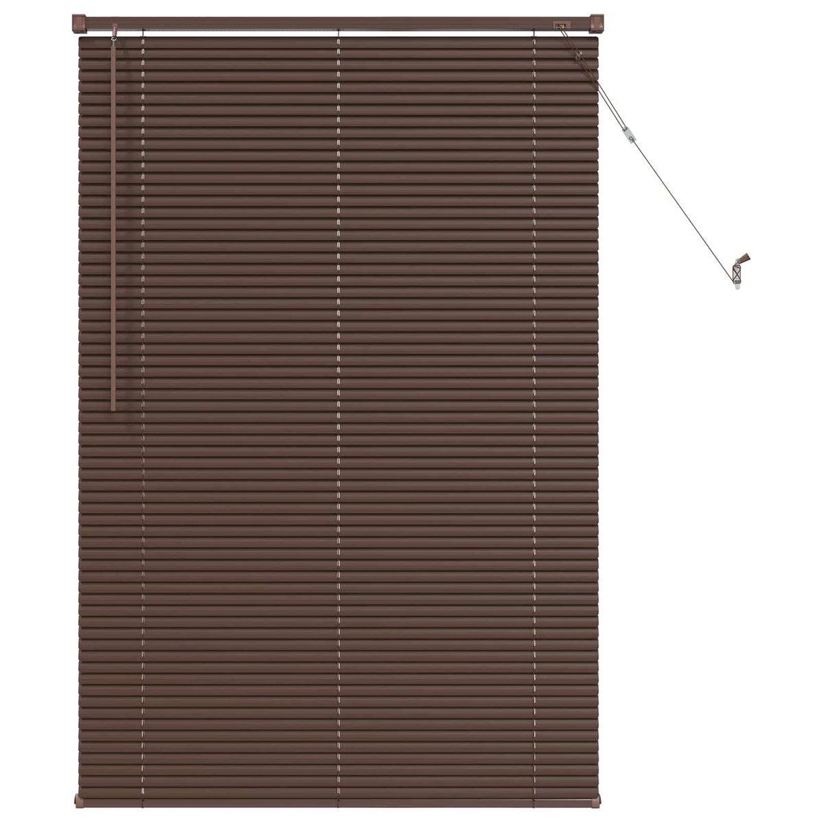 vidaXL Żaluzja wenecka Ciemnobrązowy ze wzorem 150 x 100 cm 25 mm PVC
