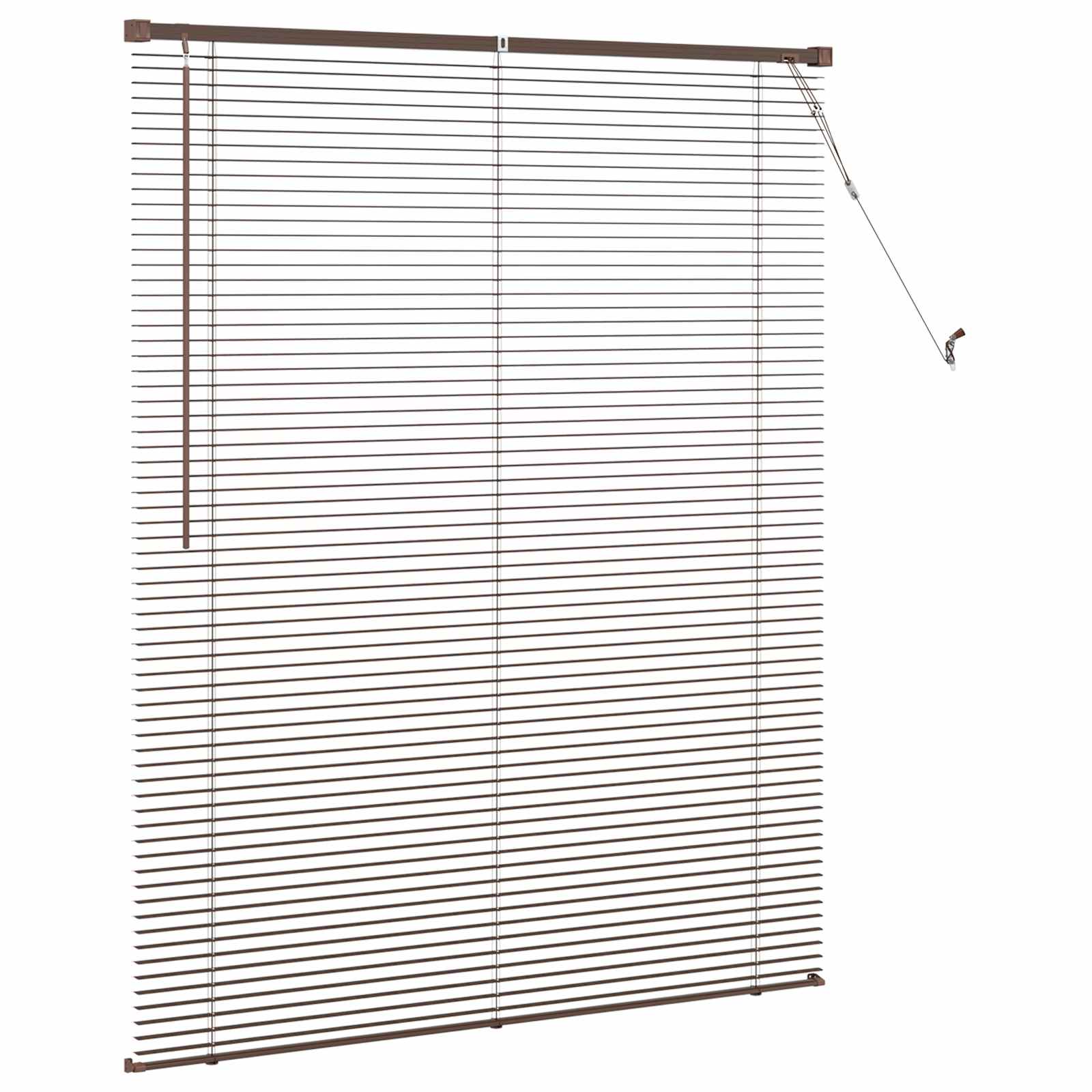 vidaXL Żaluzja wenecka Ciemnobrązowy ze wzorem 150 x 110 cm 25 mm PVC
