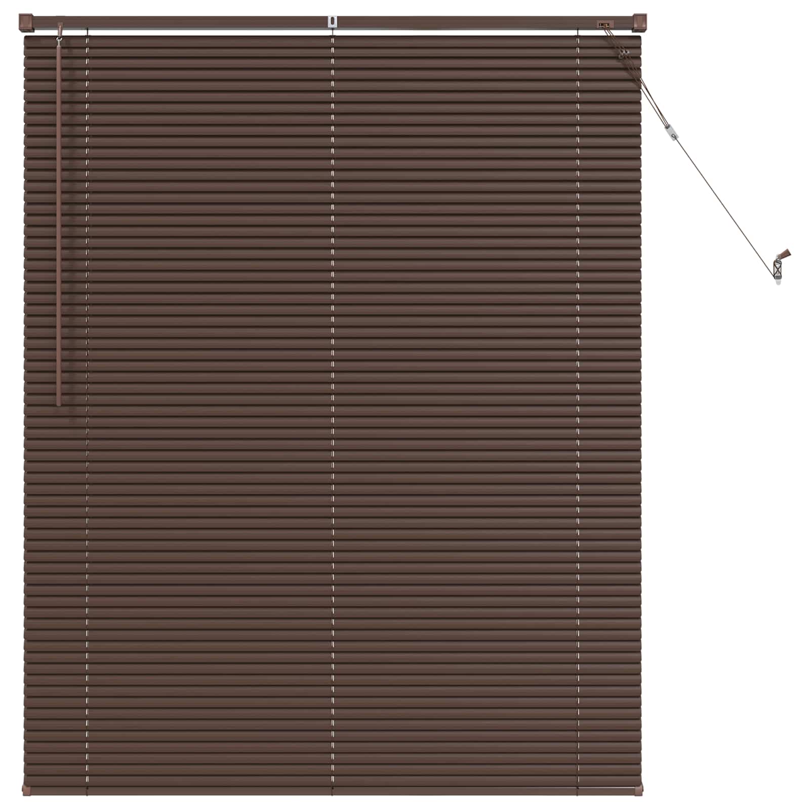 vidaXL Żaluzja wenecka Ciemnobrązowy ze wzorem 150 x 110 cm 25 mm PVC
