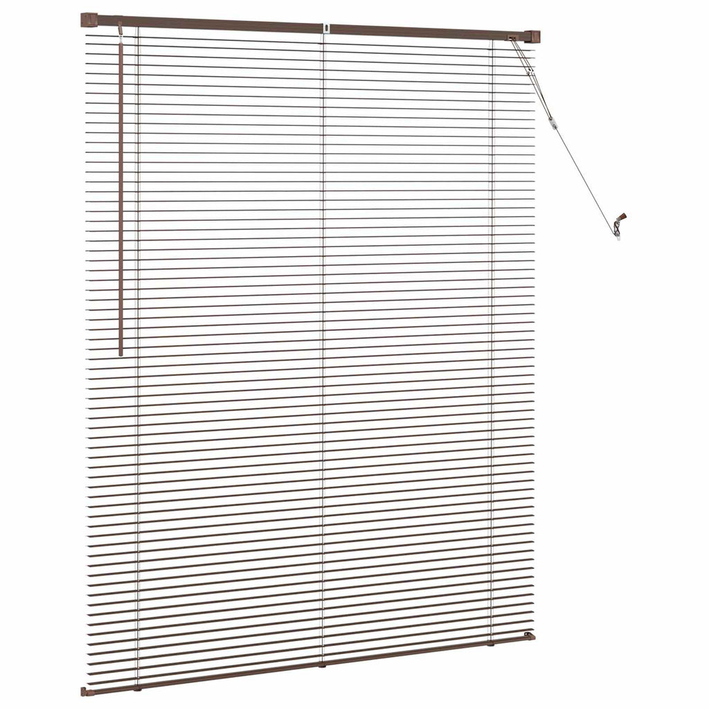 vidaXL Żaluzja wenecka Ciemnobrązowy ze wzorem 150 x 120 cm 25 mm PVC