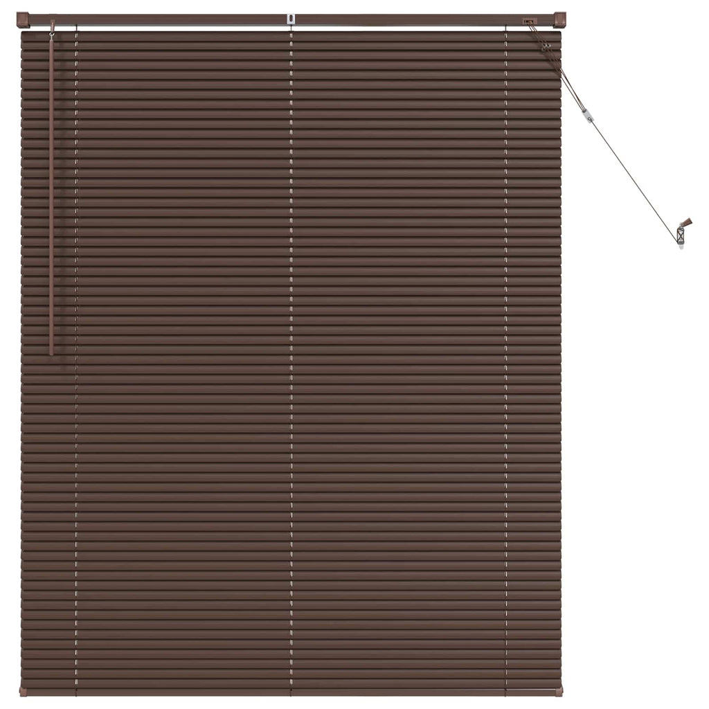 vidaXL Żaluzja wenecka Ciemnobrązowy ze wzorem 150 x 120 cm 25 mm PVC