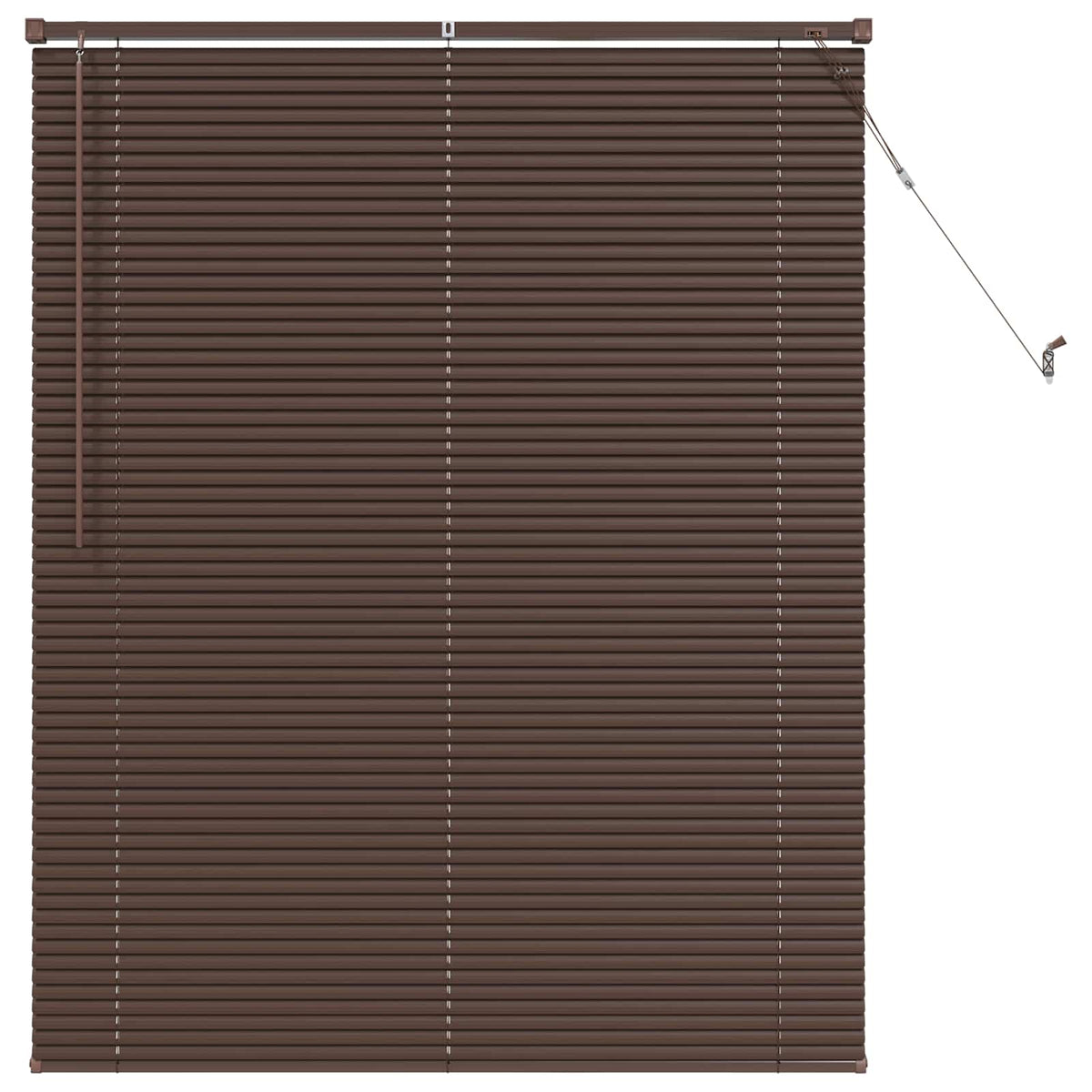 vidaXL Żaluzja wenecka Ciemnobrązowy ze wzorem 150 x 120 cm 25 mm PVC