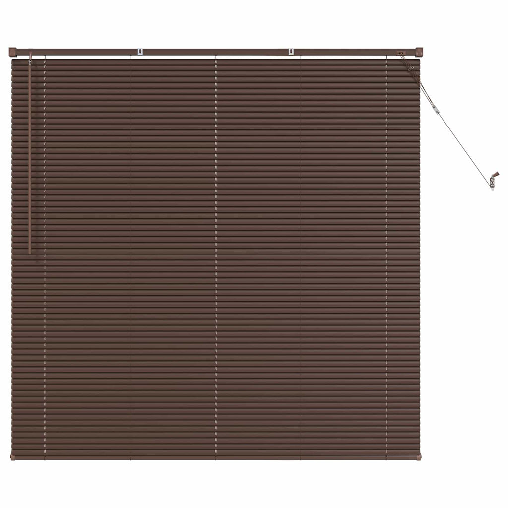 vidaXL Żaluzja wenecka Ciemnobrązowy ze wzorem 150 x 130 cm 25 mm PVC