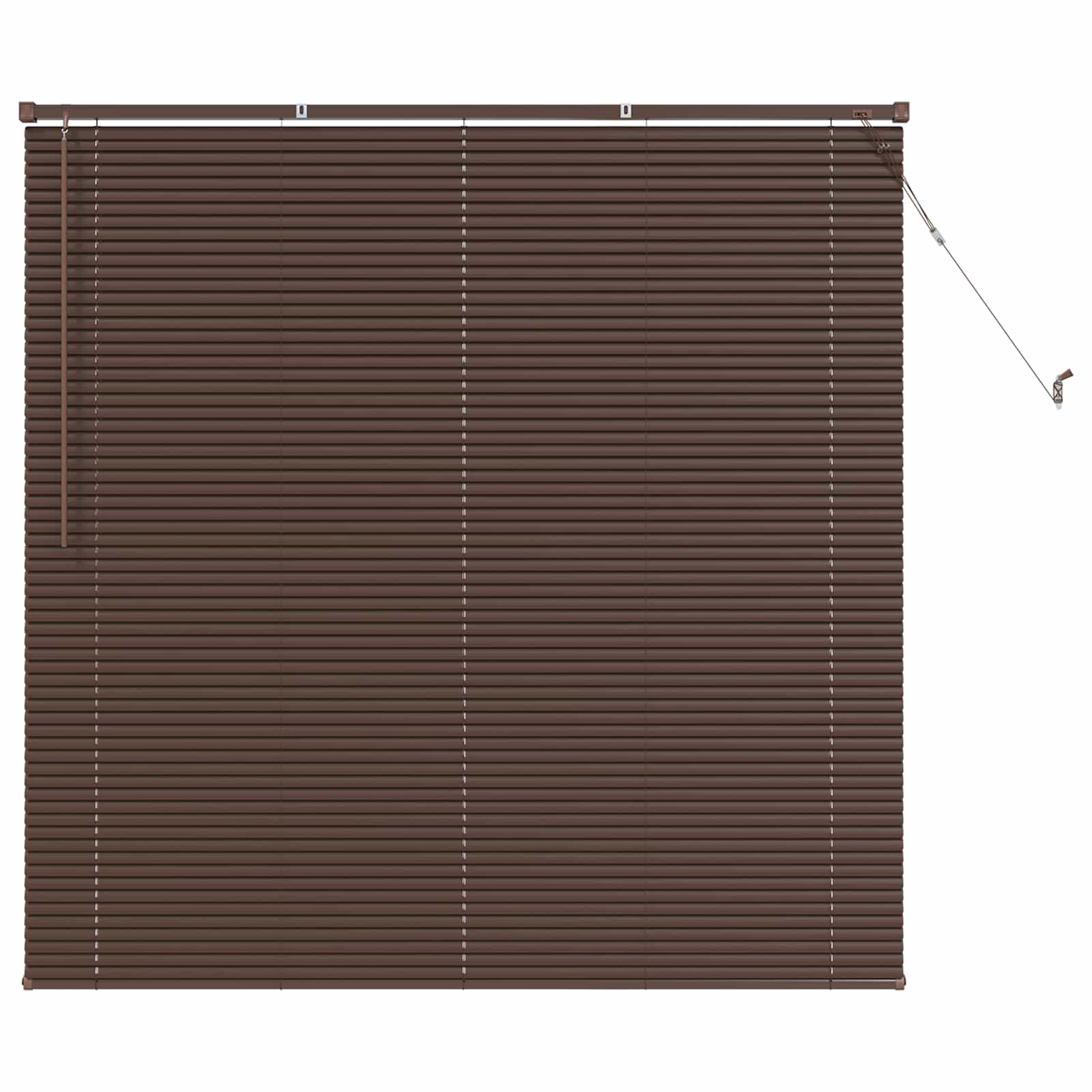 vidaXL Żaluzja wenecka Ciemnobrązowy ze wzorem 150 x 130 cm 25 mm PVC