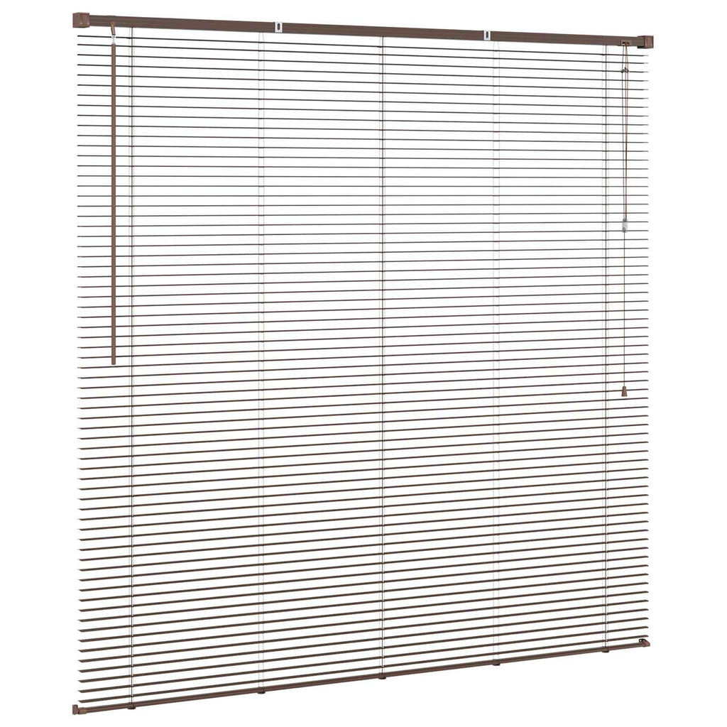 vidaXL Żaluzja wenecka Ciemnobrązowy ze wzorem 150 x 140 cm 25 mm PVC