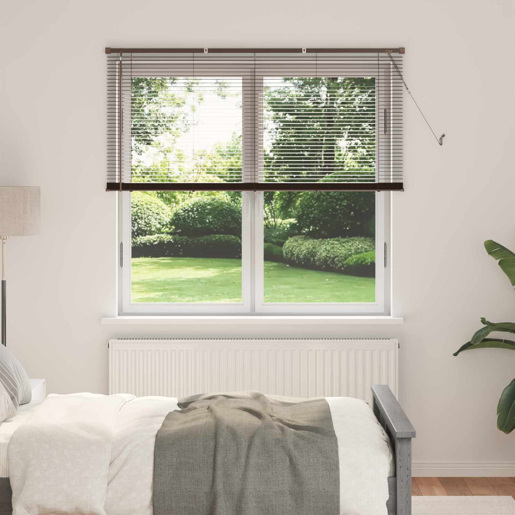 vidaXL Żaluzja wenecka Ciemny brąz 160 x 150 cm 25 mm PVC