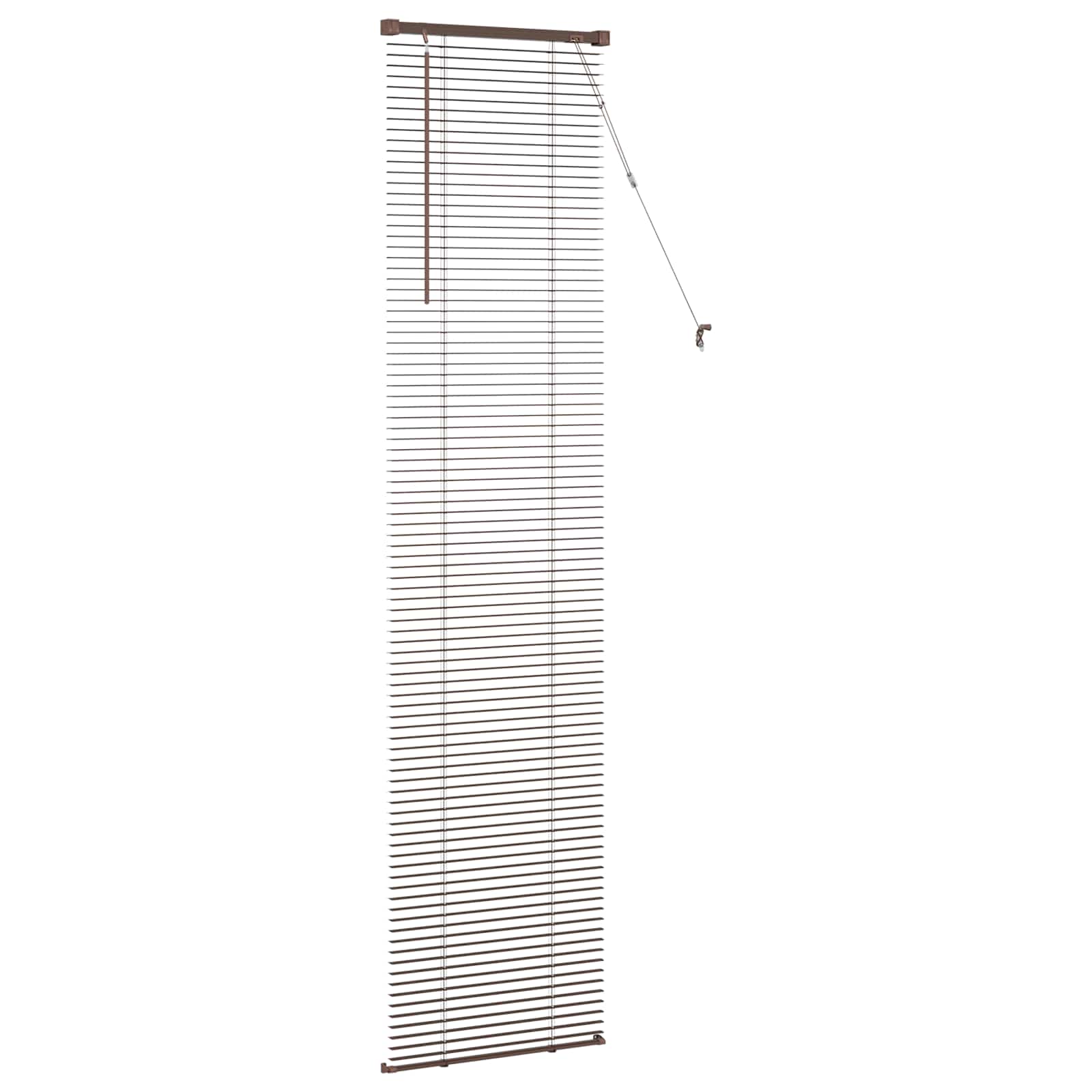 vidaXL Żaluzja wenecka Ciemnobrązowy ze wzorem 213 x 50 cm 25 mm PVC