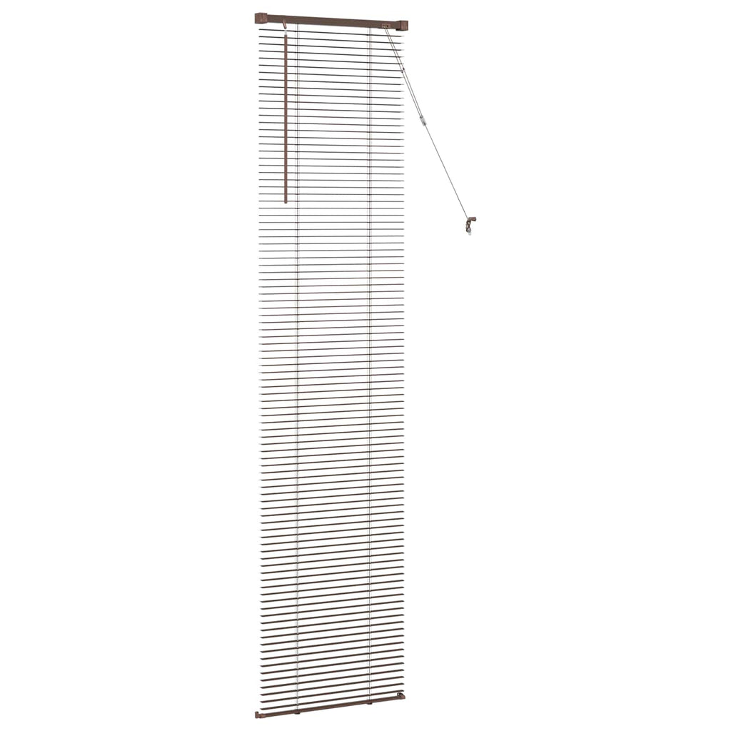 vidaXL Żaluzja wenecka Ciemnobrązowy ze wzorem 213 x 60 cm 25 mm PVC
