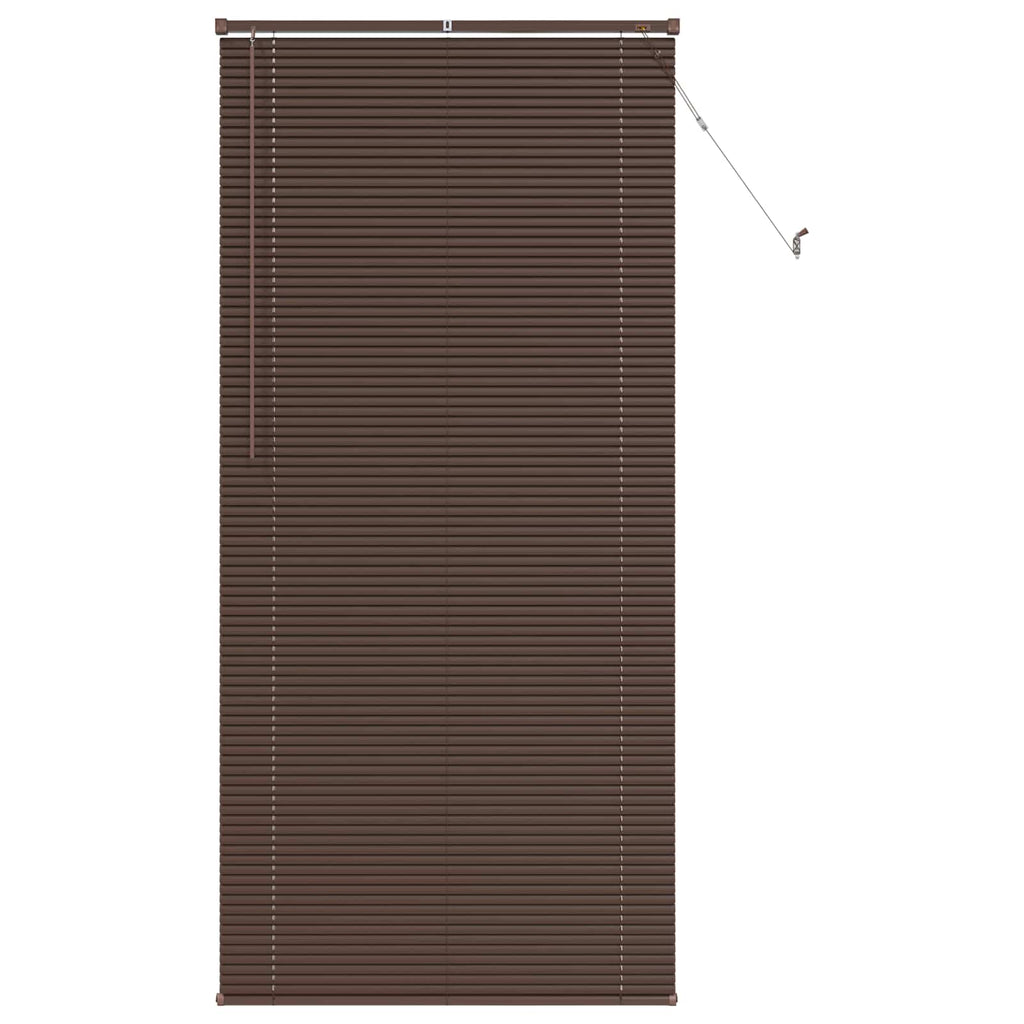 vidaXL Żaluzja wenecka Ciemnobrązowy ze wzorem 213 x 100 cm 25 mm PVC