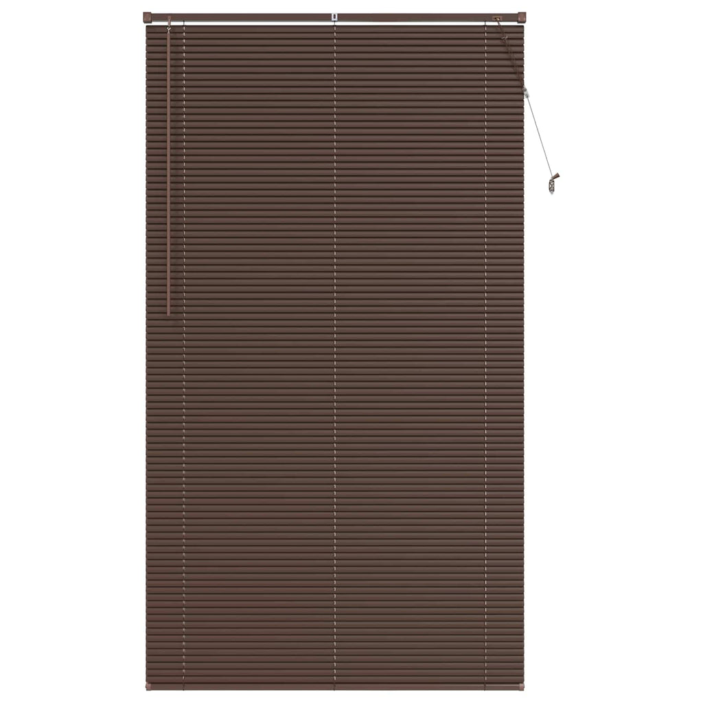 vidaXL Żaluzja wenecka Ciemnobrązowy ze wzorem 213 x 110 cm 25 mm PVC