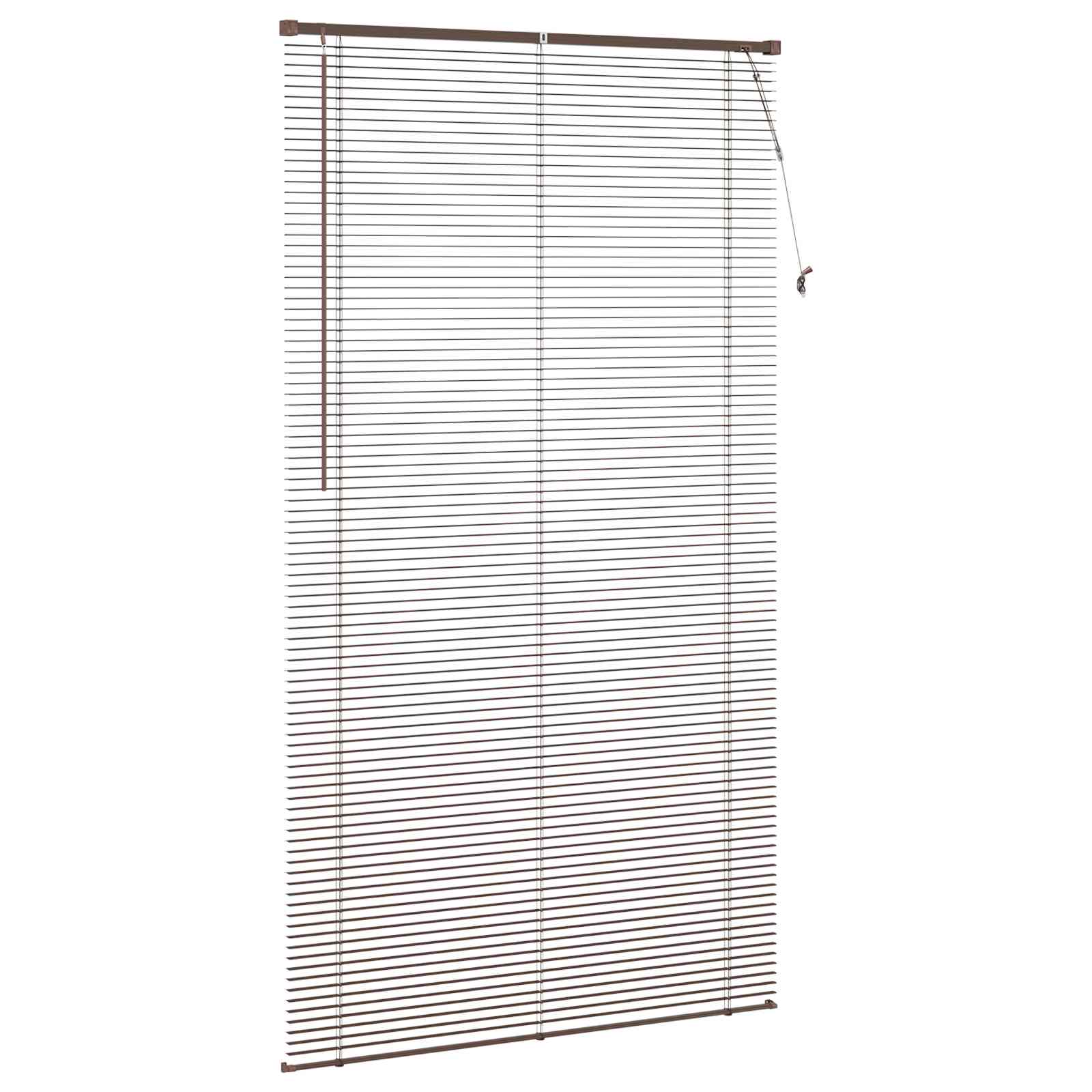 vidaXL Żaluzja wenecka Ciemnobrązowy ze wzorem 213 x 120 cm 25 mm PVC
