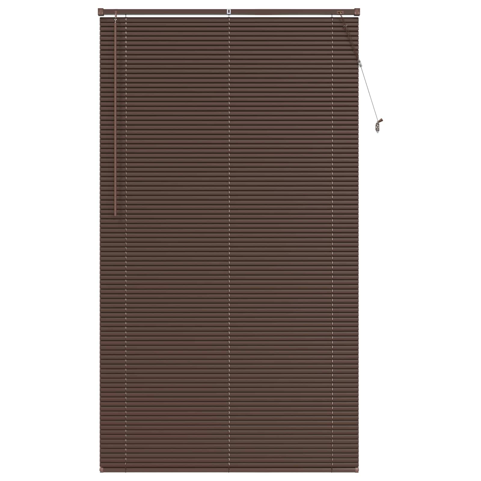 vidaXL Żaluzja wenecka Ciemnobrązowy ze wzorem 213 x 120 cm 25 mm PVC
