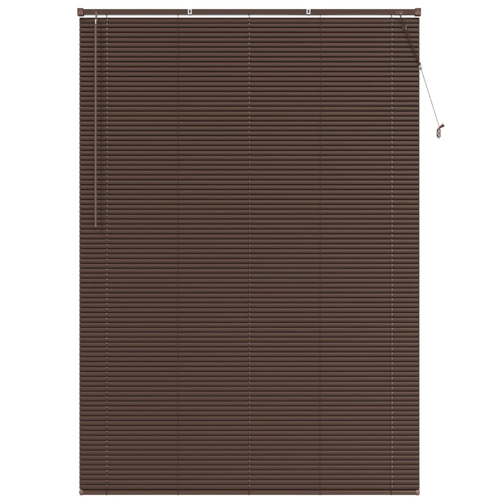 vidaXL Żaluzja wenecka Ciemnobrązowy ze wzorem 213 x 130 cm 25 mm PVC
