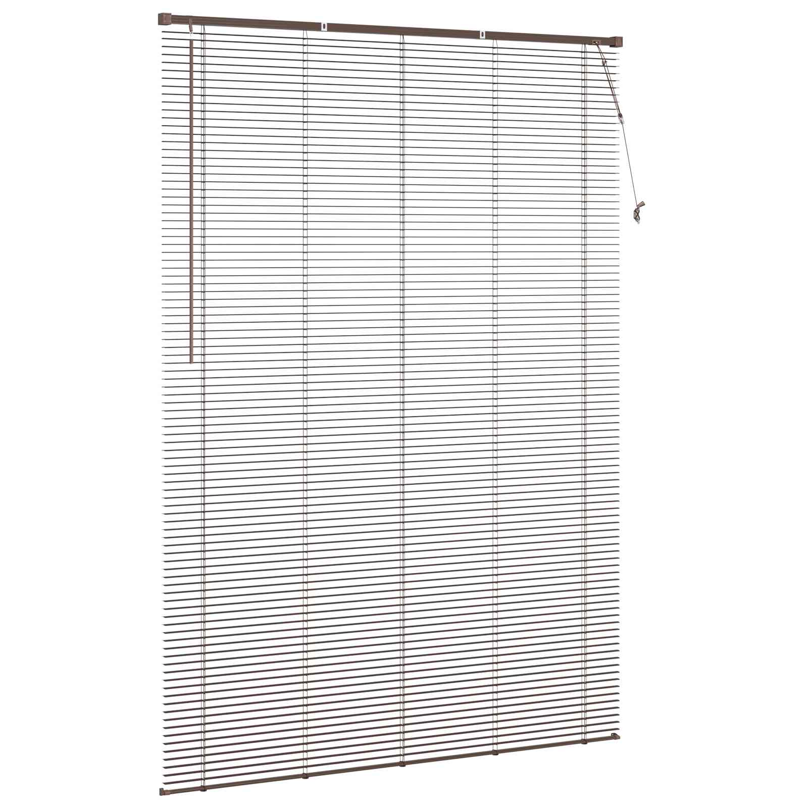 vidaXL Żaluzja wenecka Ciemnobrązowy ze wzorem 213 x 140 cm 25 mm PVC