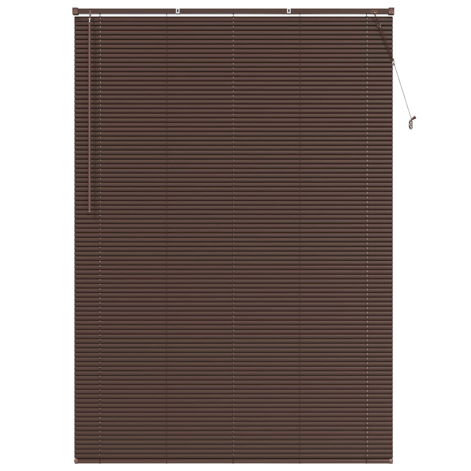 vidaXL Żaluzja wenecka Ciemnobrązowy ze wzorem 213 x 160 cm 25 mm PVC