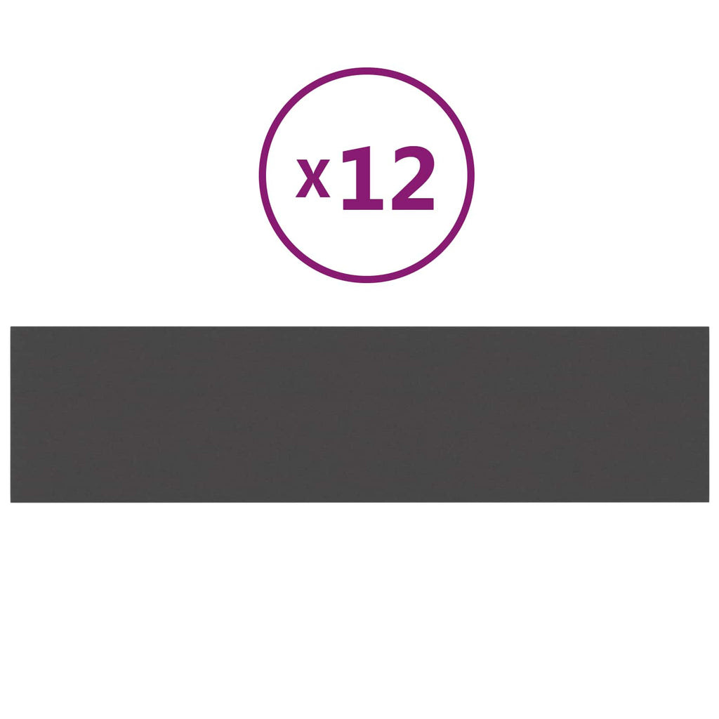 vidaXL Wejściowy zagłówek 12 pcs 60 x 15 cm Ciemnoszary tkanina