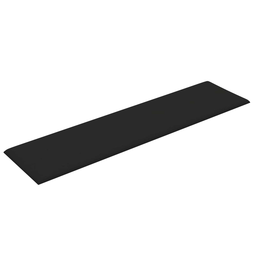 vidaXL Wejściowy zagłówek 12 pcs 60 x 15 cm Czarny tkanina