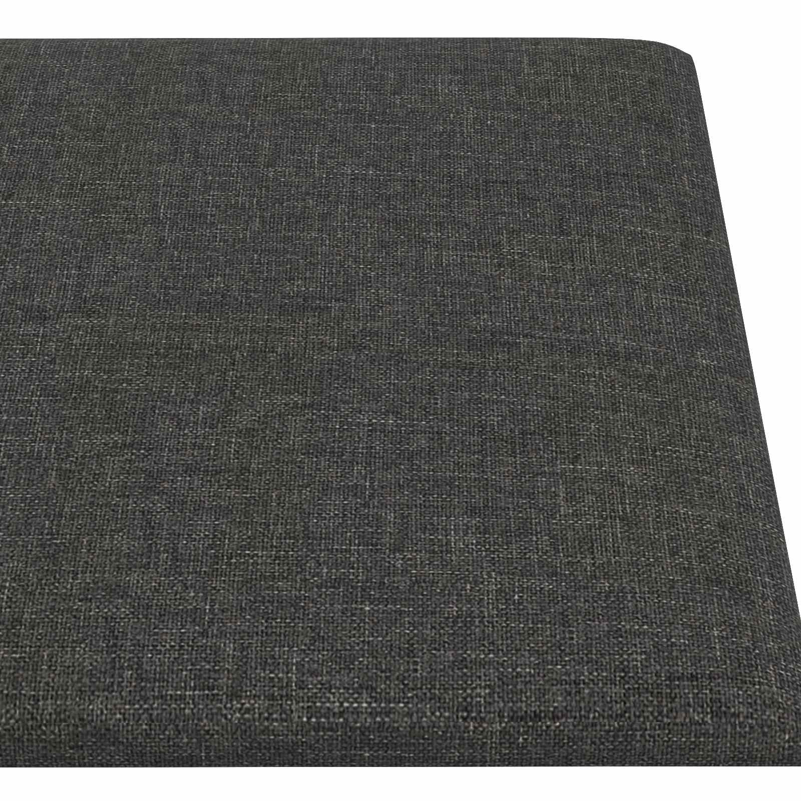 vidaXL Wejściowy zagłówek 12 pcs 90 x 15 cm Ciemnoszary tkanina