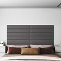 vidaXL Wejściowy zagłówek 12 pcs Szary 90 x 15 cm tkanina