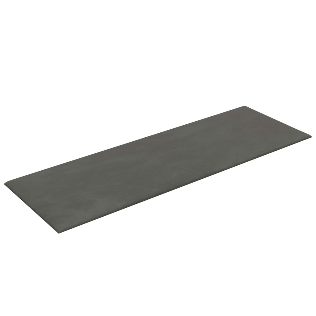 vidaXL Wejściowy zagłówek 12 pcs ciemnoszary Welur