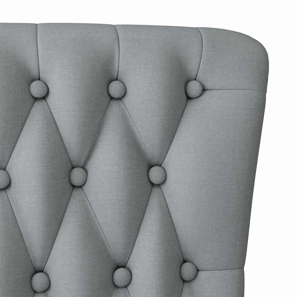 vidaXL Fotel typu slipper Jasnoszary 56,5 x 70 x 110 cm tkanina