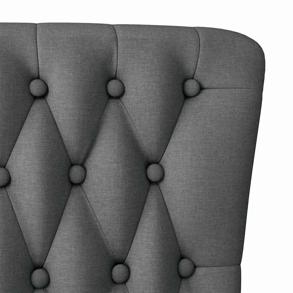 vidaXL Fotel typu slipper Ciemnoszary 56,5 x 70 x 110 cm tkanina